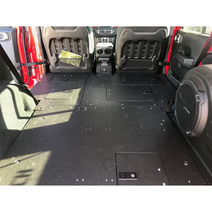 Jeep Wrangler 2018-Present Jlu 4-Door Second Row Seat Delete Plate System 1