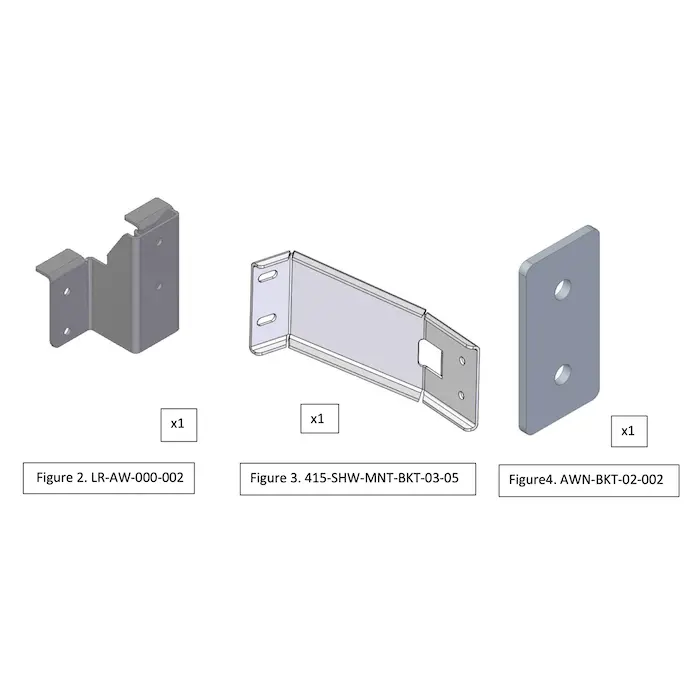 Brackets: Alu-Cab Shower Cube To Khaya & 6' Canopy Camper 1