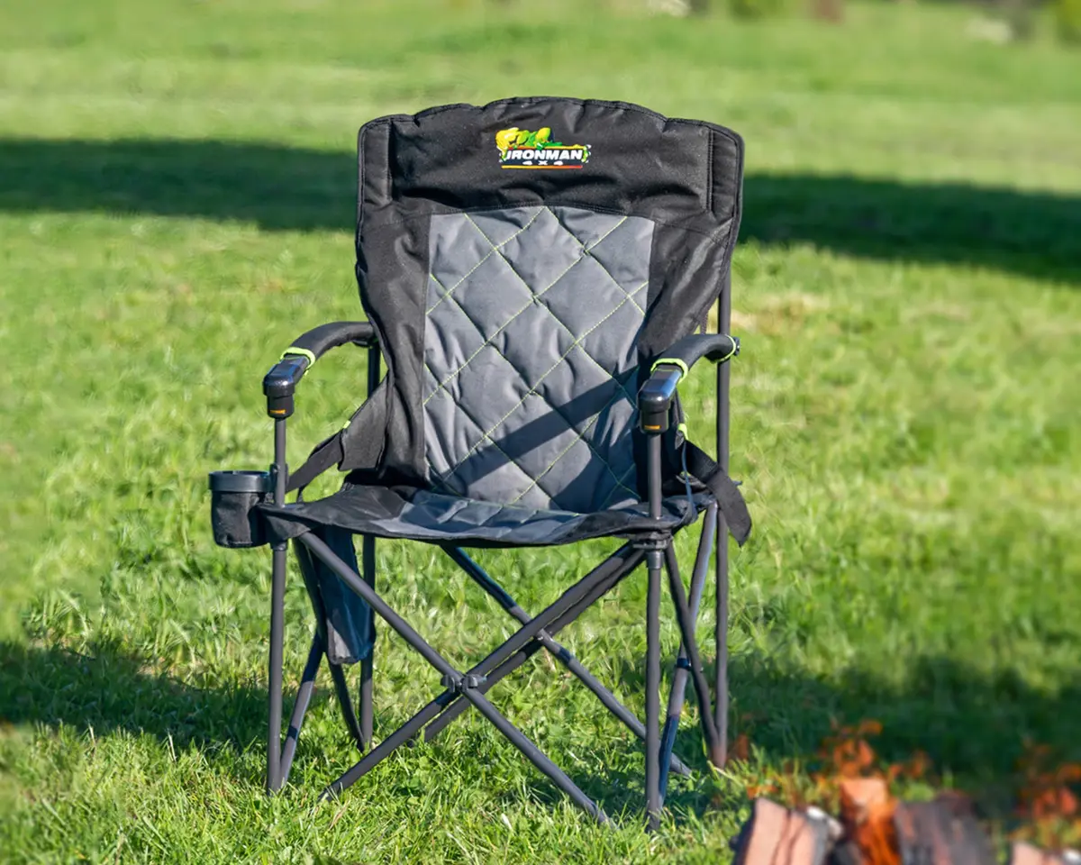 King Hard Arm Camp Chair With Lumbar Support 1