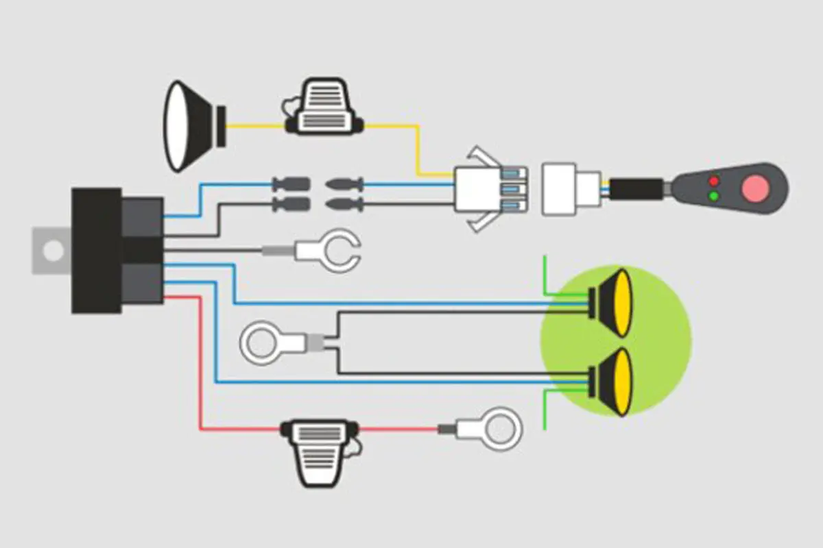 Wiring Harness Loom - Led Driving Lights With Drl 1