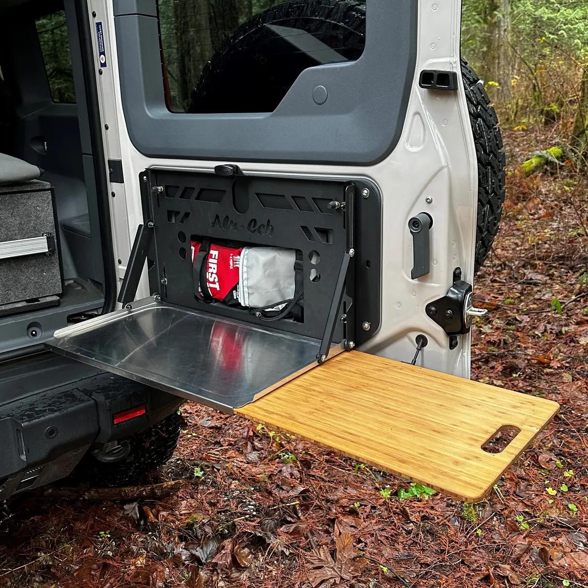 Alu-Cab Rear Door Drop-Down Table – For Ineos Grenadier (Includes Mount Kit) 1