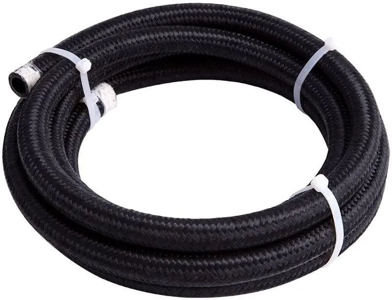 Af450-07-30M -7An Black Braided Lightweight Hose – Flexible, High-Pressure Fuel Or Brake Line 1