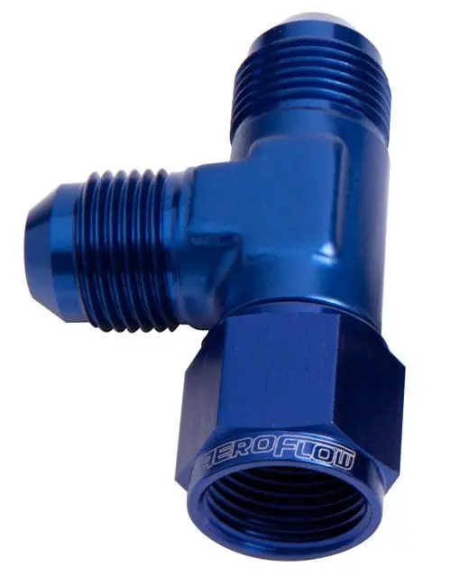 An Swivel Female Tee Fitting – -6An Thread, In-Line Configuration (Af145-06) 1