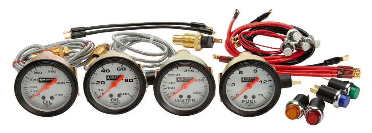 Allstar Performance Analog Gauge Kit With Integrated Cluster – All80083 Bundle 1