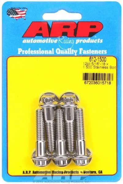 12-Point Stainless Steel Bolt Kit – 5-Piece Heavy-Duty Fastener Set (Ar612-1500) 1
