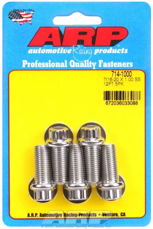 Stainless Steel 12-Point Bolt Kit – 5-Piece High-Strength Assembly – Ar714-1000 1