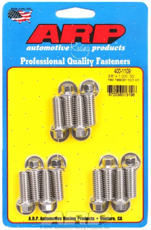Arp 400-1109 Stainless Steel Header Bolt Kit 1
