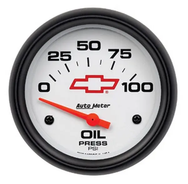 Chevrolet Bow-Tie Styled Oil Pressure Gauge – Autometer Au5827-00406 1