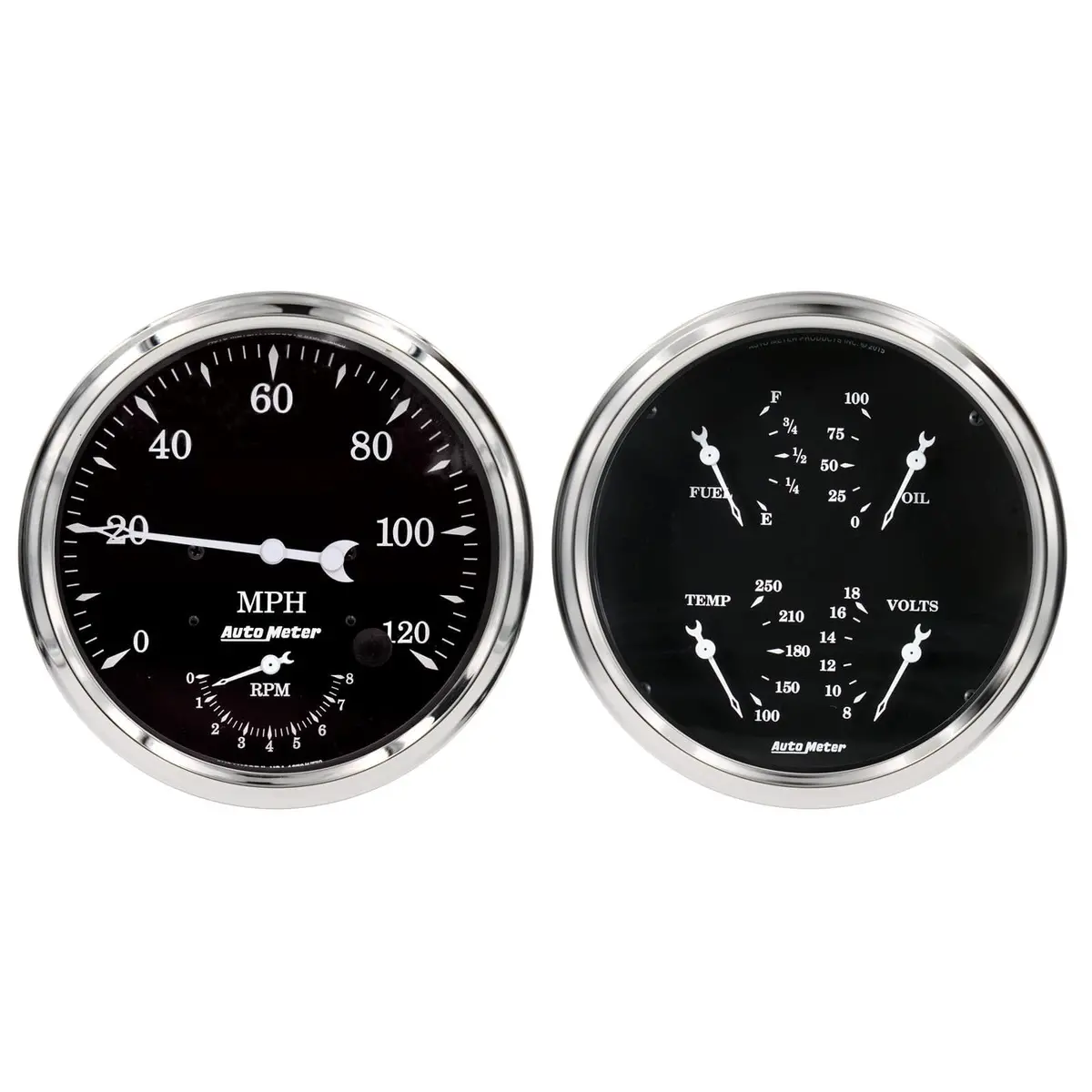 Autometer Old Tyme Black Analog Gauge Kit – Classic Styling With Modern Accuracy 1