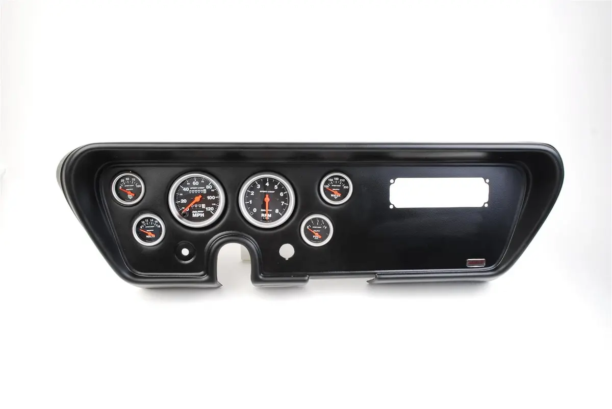 Classic Thunder Road Gauge Cluster Featuring Autometer Analog Instruments – Compact Layout 1