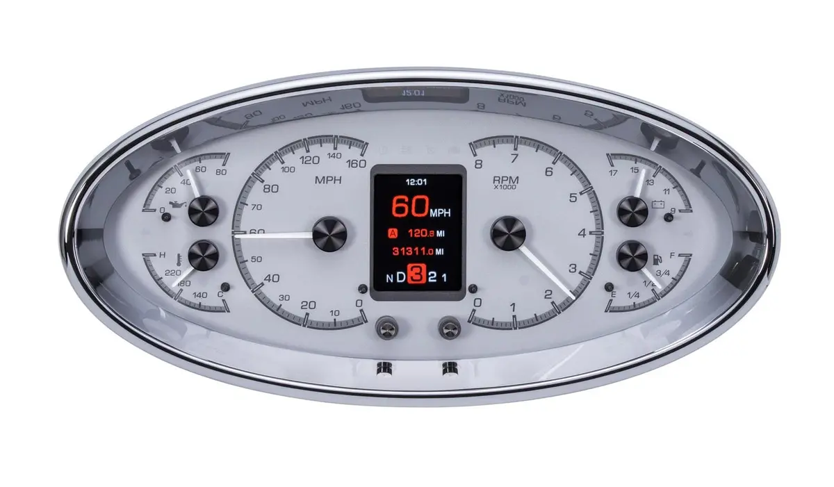 Dakota Digital Hdx-2017-S Universal Elliptical Gauge Kit – Customizable Analog Display 1