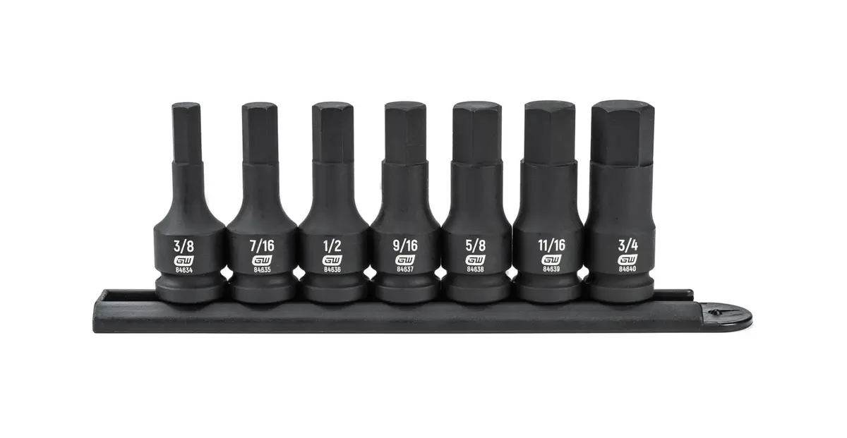 Gearwrench Impact-Ready Hex Bit Socket Set – Professional 84941 Collection 1