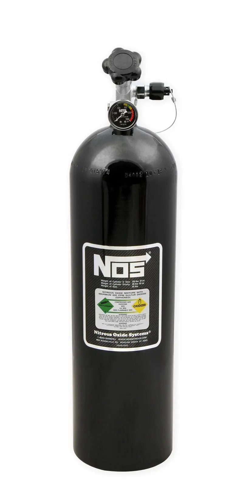 Nos 14750Bzr1Nos Stainless Steel Nitrous Oxide Bottle – 10 Lb Capacity 1