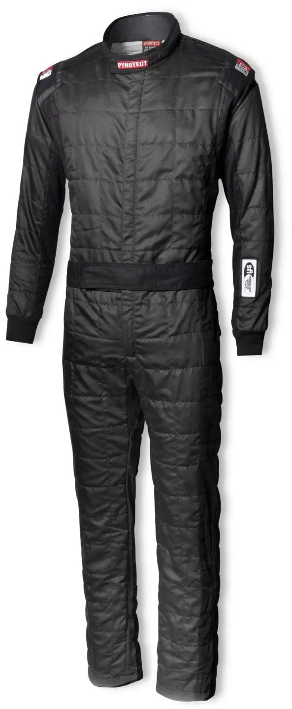 Sportsman Deluxe Sfi 3.2A/5 Certified One-Piece Race Suit - Black, 2-Layer Design 1