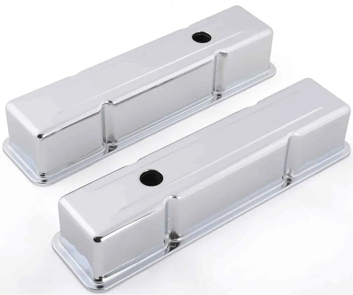 Rpcr4962 Tall Chrome Steel Non-Baffled Valve Covers (3-5/8") 1