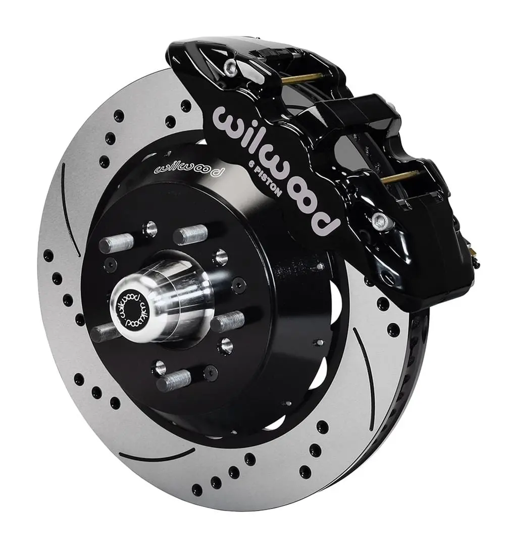 Wilwood 140-10641-D Aero6 Big Brake Front Kit – 6-Piston Calipers, Drilled & Slotted Rotors 1